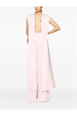 Pink satin long gilet GENNY | 78AJP597N0071495