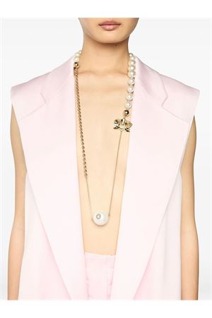 Gilet lungo in satin rosa GENNY | 78AJP597N0071495