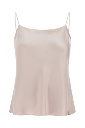 Beige crepe satin tank top HERNO | BL000021D125061985