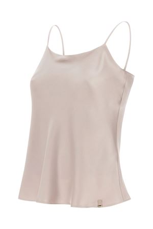 Beige crepe satin tank top HERNO | BL000021D125061985