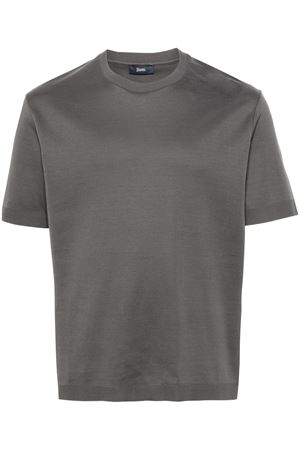 Medium grey cotton T-shirt HERNO | JG000206U520599460