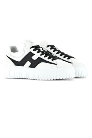 Sneakers Hogan H-Stripes Bianco Nero HOGAN | HXM6450FE91LE90001