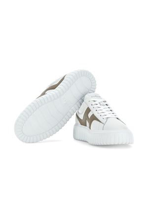 Sneakers Hogan H-StripesBeige Marrone HOGAN | HXM6450FE91LE901GK