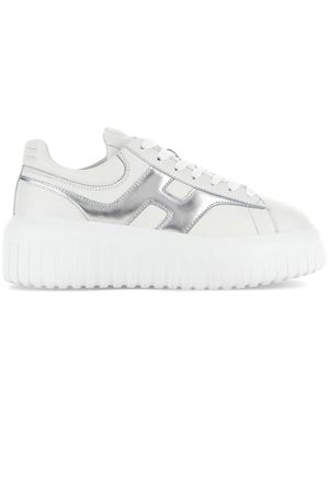 Sneakers Hogan H-Stripes Bianco Argento HOGAN | HXW6450FE91NCS0351