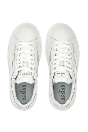 Sneakers Hogan H-Stripes Bianco Argento HOGAN | HXW6450FE91NCS0351