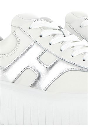 Sneakers Hogan H-Stripes Bianco Argento HOGAN | HXW6450FE91NCS0351