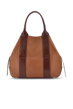 Hogan Script Medium Brown Shopping Bag HOGAN | KBW01OA0300TLZ78DR