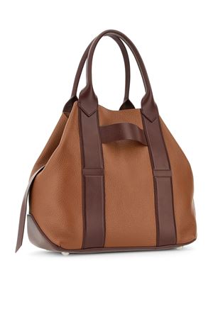 Hogan Script Medium Brown Shopping Bag HOGAN | KBW01OA0300TLZ78DR