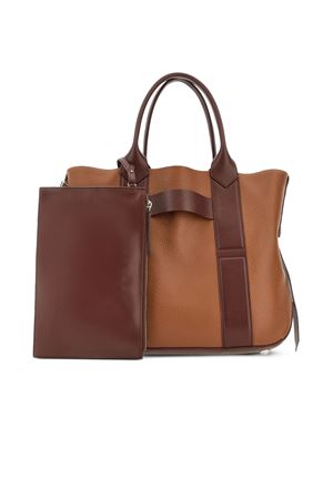 Hogan Script Medium Brown Shopping Bag HOGAN | KBW01OA0300TLZ78DR