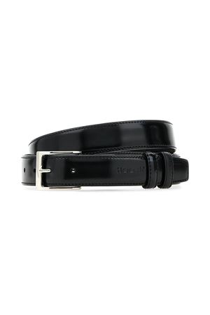 Black semi-gloss leather belt HOGAN | KFMC00N1100QR0B999