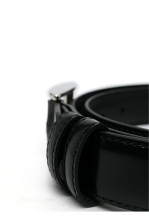 Black semi-gloss leather belt HOGAN | KFMC00N1100QR0B999