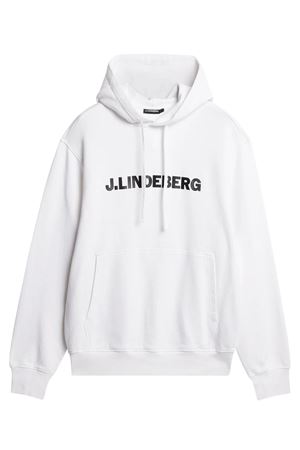 White mid-weight cotton jersey Callan Hoodie J.LINDEBERG | FMJS135700000