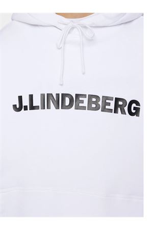 White mid-weight cotton jersey Callan Hoodie J.LINDEBERG | FMJS135700000