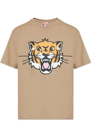 T-shirt Happy Tiger marrone KENZO | FF55TS5334SG10