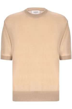 T-shirt in filato di cotone cammello LANEUS | S5LAMAJP017178