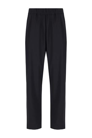 Black virgin wool wide-leg trousers LANEUS | S5LAMAPA045110