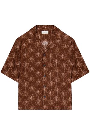 Brown Boxy bowling shirt LANEUS | S5LAUASI046920