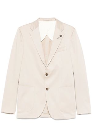 Blazer in cotone beige chiaro LARDINI | ES528AEESIF64402200