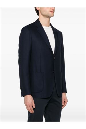 Navy blue wool blazer LARDINI | ES528AEESIF64504850