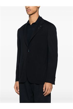 Blazer in lana vergine blu di Prussia LARDINI | ES949E97ESEL64712850