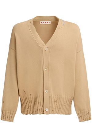 Cardigan in cotone effetto usurato MARNI | CDMG0136A0UFC65200W26