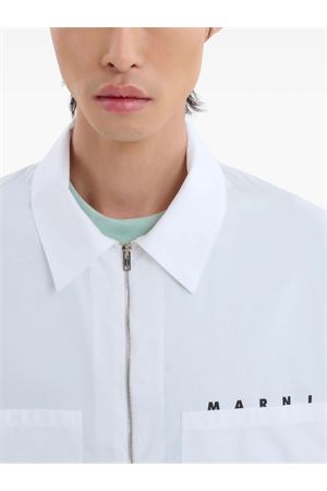 Long-sleeved organic cotton poplin shirt MARNI | CUMU0297P0USCT88LOW01