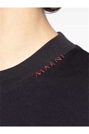 Logo-Embroidered T-Shirt MARNI | HUMU0223X5UTCZ6800N99