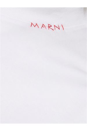 Logo-Embroidered T-Shirt MARNI | HUMU0223X5UTCZ6800W01