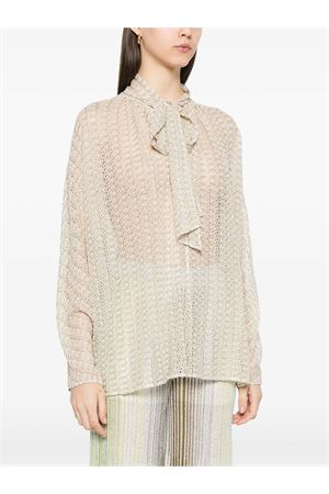 Sash-Collar Lamé Blouse MISSONI | DS25SJ08BR010RS10BC