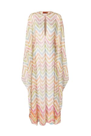 Copricostume da spiaggia con tessuto a zig zag MISSONI | MS25SQ0ABR010XSM9N4