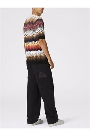 Zig zag cotton knit crewneck T-shirt MISSONI | US25SL08BK044NSM9LI