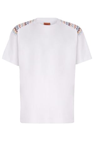 White cotton crew neck T-shirt MISSONI | US25SL0BBJ00M6S01G0