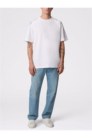 White cotton crew neck T-shirt MISSONI | US25SL0BBJ00M6S01G0