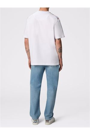 White cotton crew neck T-shirt MISSONI | US25SL0BBJ00M6S01G0