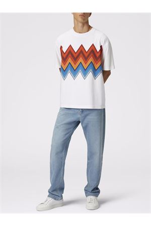 White cotton crew-neck T-shirt MISSONI | US25SL0FBJ00MXS01G9