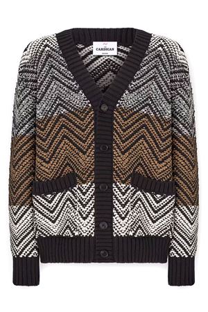 Cardigan in maglia crochet nero MISSONI | US25SM0ABK044TSM9LM