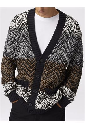 Cardigan in maglia crochet nero MISSONI | US25SM0ABK044TSM9LM