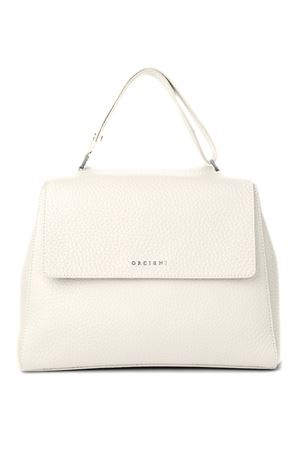 Borsa Sveva Soft Media a spalla in pelle bianco ORCIANI | BT2006SOFBIANCO