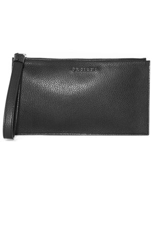 Micron leather pouch with wristband ORCIANI | SU0115MICNERO