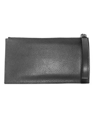 Micron leather pouch with wristband ORCIANI | SU0115MICNERO