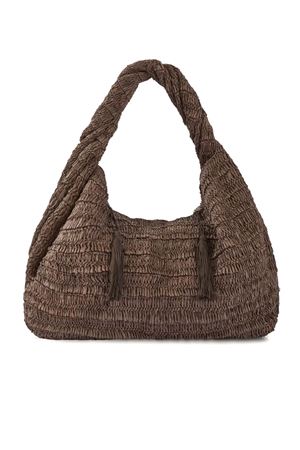 Brown raffia shoulder bag PAROSH | ALBAGD050680008