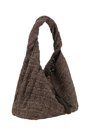 Brown raffia shoulder bag PAROSH | ALBAGD050680008