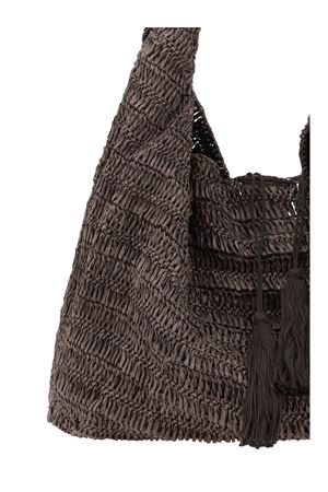 Brown raffia shoulder bag PAROSH | ALBAGD050680008