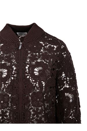 Brown lace bomber jacket PAROSH | COPPERD530541086