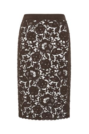 Brown lace skirt PAROSH | COPPERD560617086