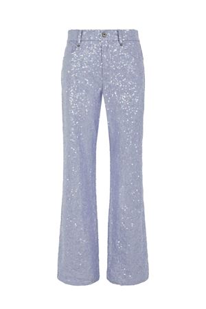 Pantaloni con paillettes blu pervinca PAROSH | GENERATIOND230751846