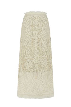 White Lace Long Skirt PAROSH | NIXIED621506101