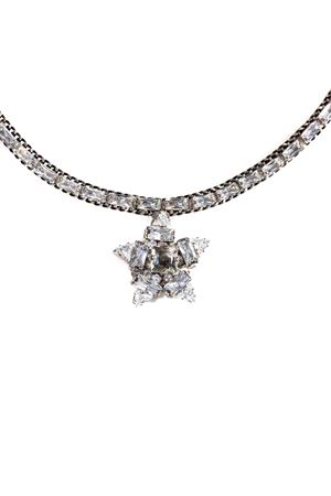 Rhinestone and ribbon necklace RADA' | C6620NERO