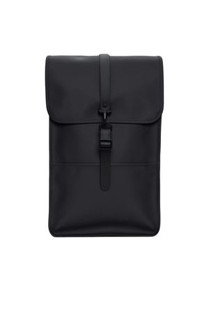 Black PU fabric backpack RAINS | RA13000BLACK