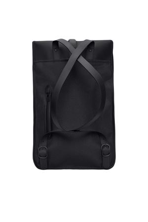 Black PU fabric backpack RAINS | RA13000BLACK